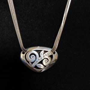 Brighton multi chain heart necklace